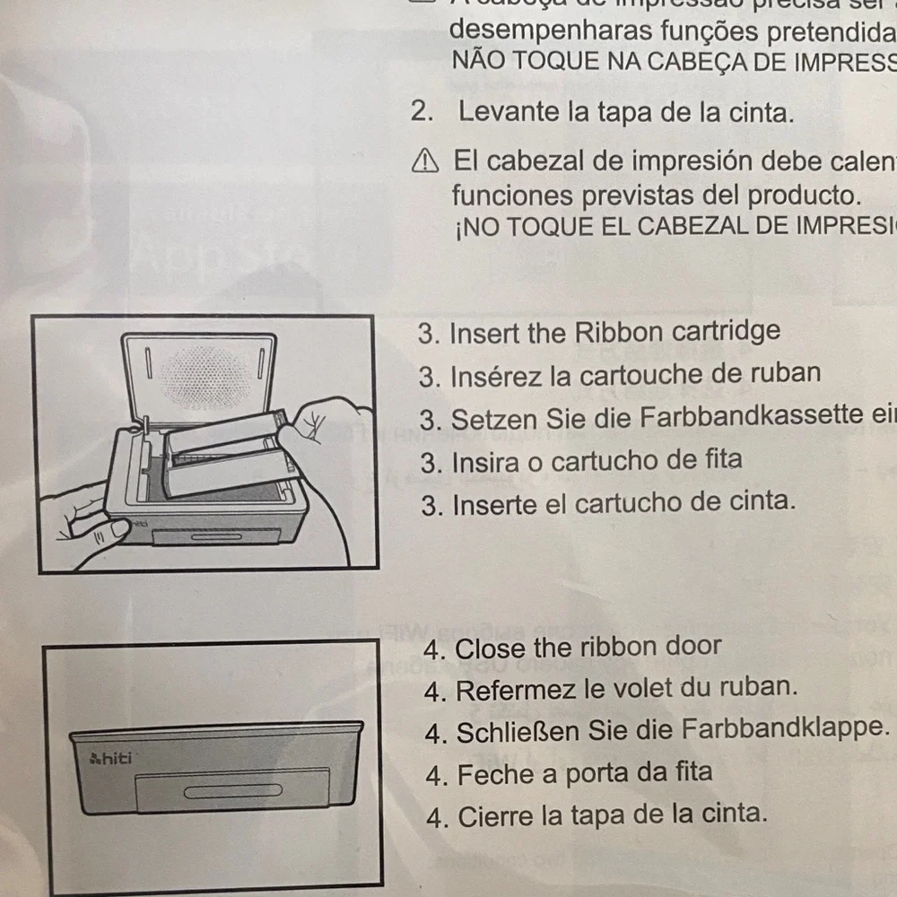 Mini White Photo Printer